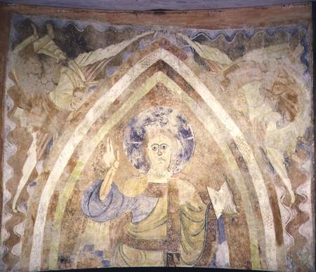 Wall Painting of the Pantocrator from the Caves of Cruz de Maderuelo od Spanish School