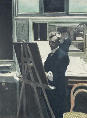 Self Portrait with Easel in the Mirror