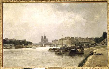 The Seine from the Quai de la Rapee od Stanislas Lépine