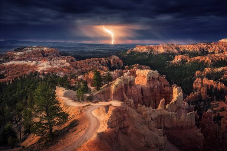 Lightning over Bryce Canyon od Stefan Mitterwallner