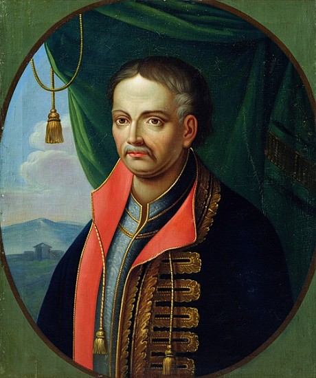 Portrait of Ivan Mazepa, hetman of the Ukrainian cossacks od Stepan Zemlykov