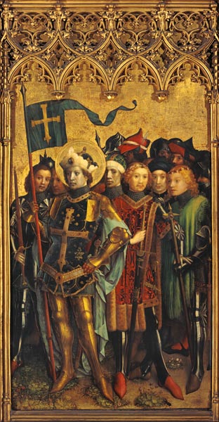 Three king altar in the cathedral to Cologne: The St. Gereon with companions od Stephan Lochner