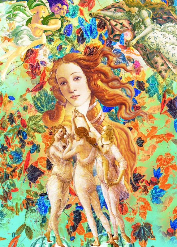Primavera Collage Botticelli Venus od Stephan  Rossmann