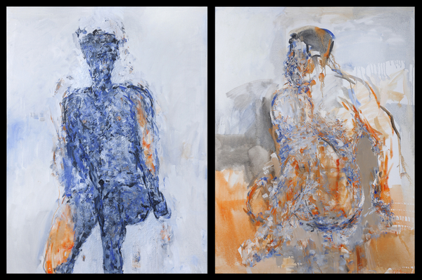 Diptych of Duncan Hume dancing aged 38 od Stephen  Finer