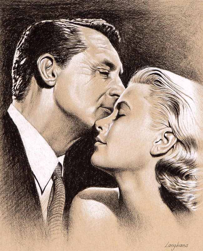 Grace Kelly a Cary Grant od Stephen Langhans