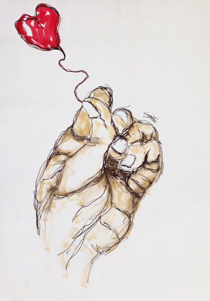Holding You, 1996 (pen & w/c on paper)  od Stevie  Taylor