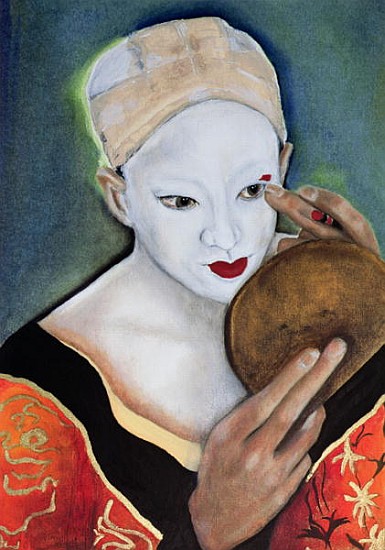 Kabuki, Tamasaburo as Izayoi (oil on canvas)  od Stevie  Taylor