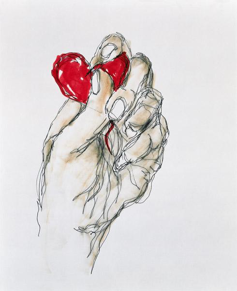 ''You Gave Me Your Heart'', 1996 (ink on paper) 