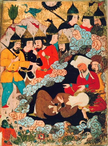 Mohammed und Abu Bekr in der Hoehle od Stifter des Islam Mohammed