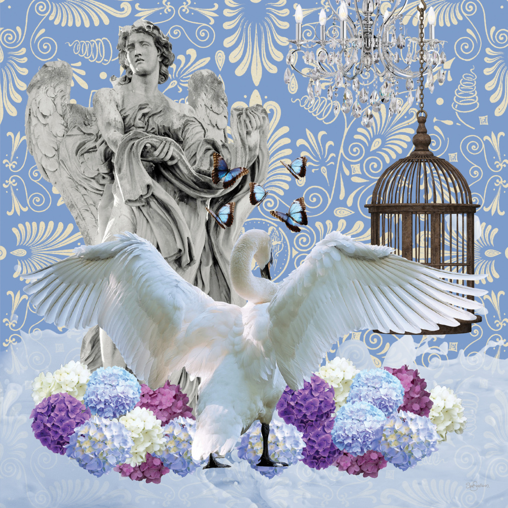 Blue Day Blue Swan od Sue Skellern