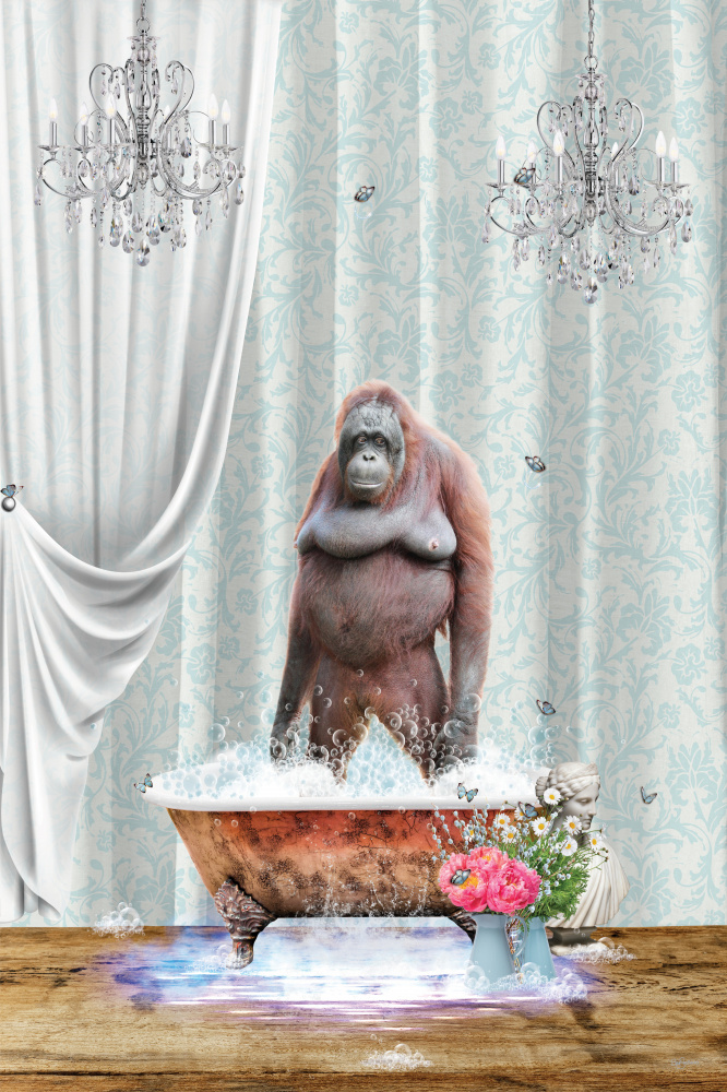 Orangutan &amp; Bubbles od Sue Skellern