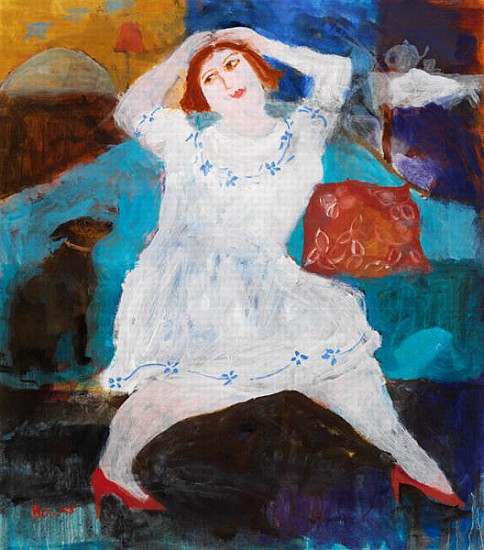 The Red Shoes, 2004 (oil on board)  od Susan  Bower