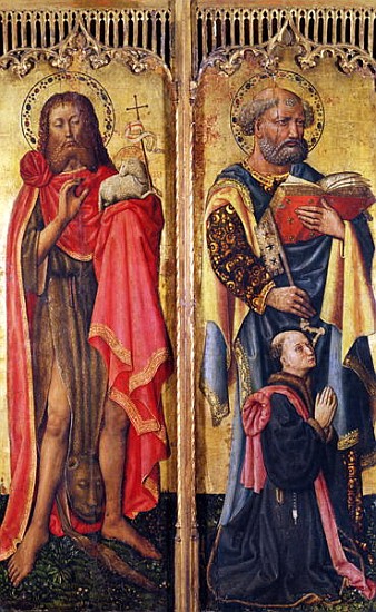St. John the Baptist and St. Peter, from the Altarpiece of Pierre Rup, c.1450 od Swiss School