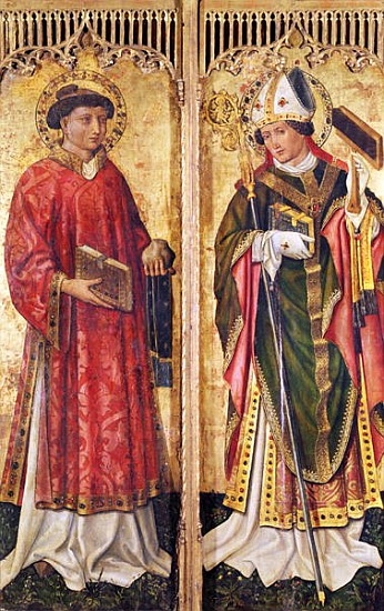 St. Stephen and St. Blaise, from the Altarpiece of Pierre Rup, c.1450 od Swiss School