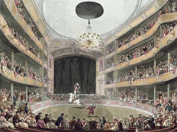 Astley''s Amphitheatre from Ackermann''s \\Microcosm of London\\\\\"" od T.(1756-1827) Rowlandson