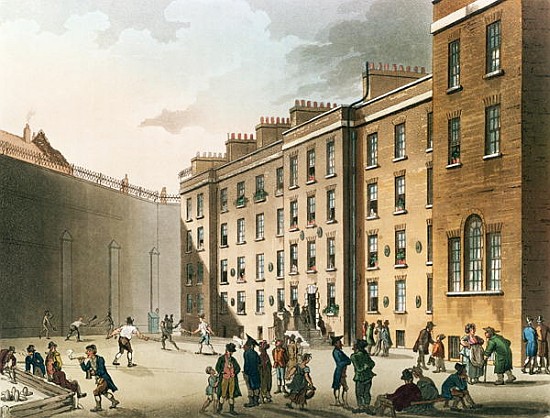 The Fleet Prison from Ackermann''s ''Microcosm of London'', Volume II od T.(1756-1827) Rowlandson