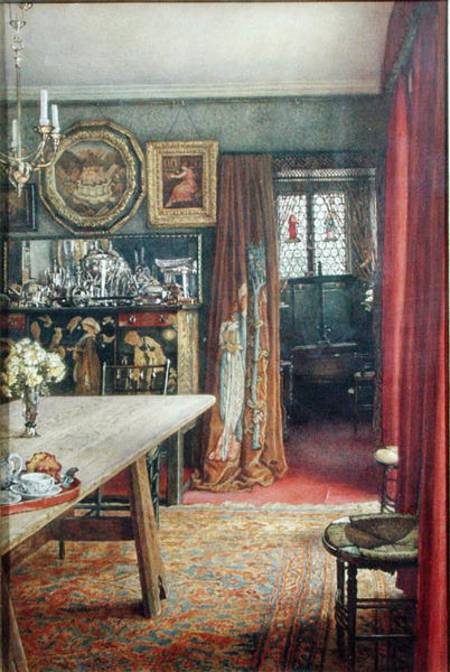 Interior view of The Grange, North End Road, Fulham home to Edward Burne-Jones (1833-98)  on od T. M. Rook