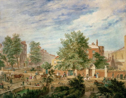 Marylebone Road at the Junction with Lisson Grove Showing the Philological School in Summer, 1849 (w od T. Paul Fisher
