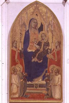 Madonna and Child Enthroned with SS. Mary Magdalene, Catherine of Alexandria and angels, 1355 (tempe od Taddeo Gaddi