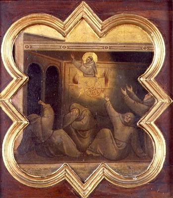 The Apparition of St. Francis in the Chariot of Fire (tempera on panel) od Taddeo Gaddi