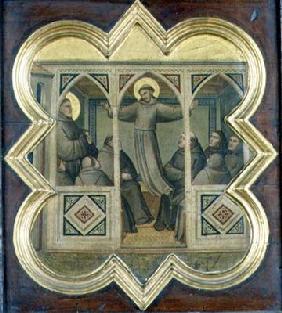 Apparition of St. Francis to his Followers (tempera on panel)