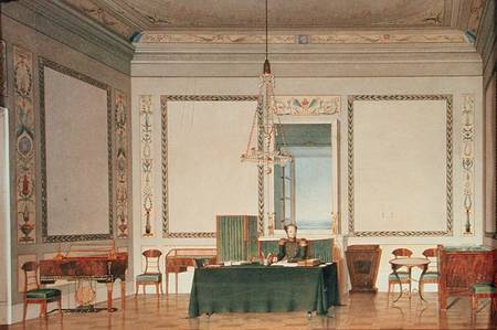 Emperor Alexander I (1777-1825) in the Palace Office od Tchernik