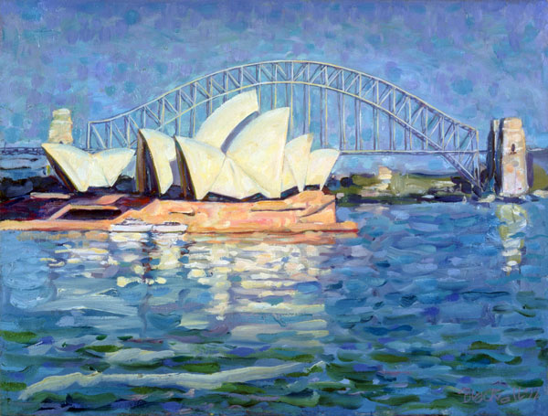 Sydney Opera House, AM, 1990 (oil on canvas)  od Ted  Blackall
