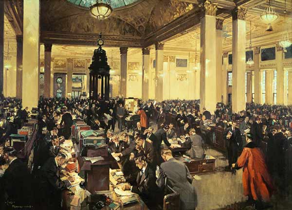 The Underwriting Room at Lloyds of London, November 1948 od  Terence Cuneo