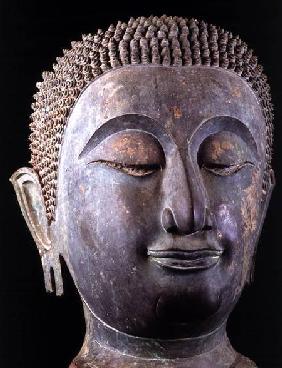 Head of a giant Buddha
