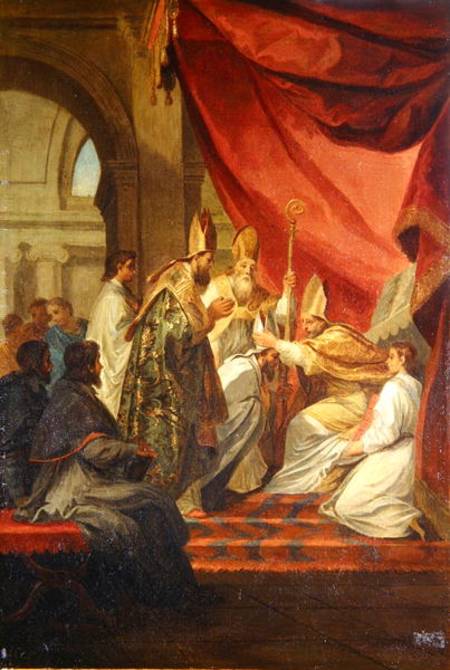St. Augustine ordained as the Bishop of Hippo, study for the decoration in the Invalides od the Younger Boulogne