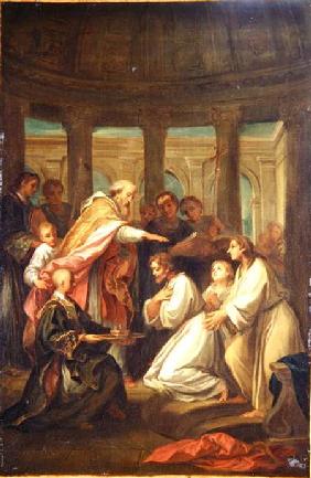 Baptism of St. Augustine, study for the decoration of the Invalides