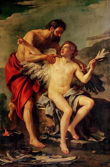 Daedalus Attaching Icarus'' Wings, c.1754 od the Elder Vien Joseph-Marie