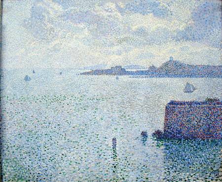 Sailing Boats in an Estuary od Theo van Rysselberghe