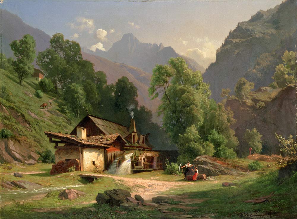Blacksmith's House in a Valley od Theodor Blatterbauer
