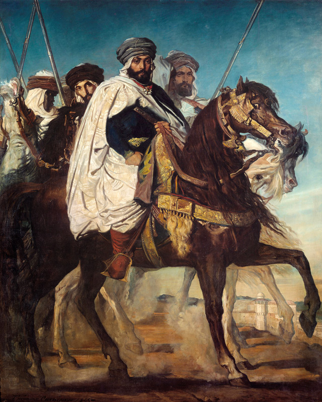 Ali-Ben-Hamet, Caliph of Constantine and Chief of the Haractas, followed by his Escort od Théodore Chassériau