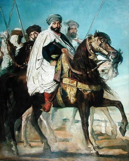 Ali Ben Ahmed, the Last Caliph of Constantine, with his Entourage outside Constantine od Théodore Chassériau
