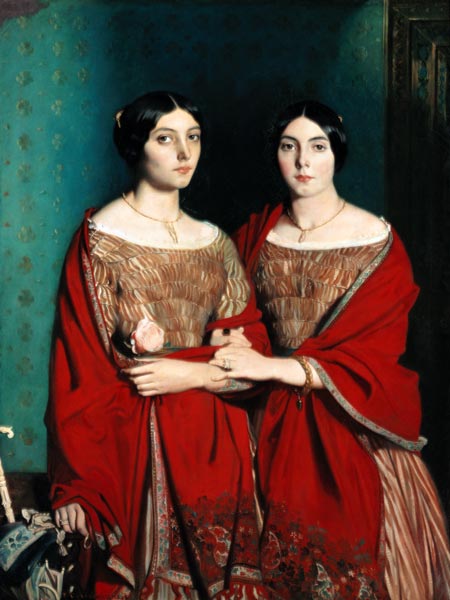 The two sisters of the artist. od Théodore Chassériau