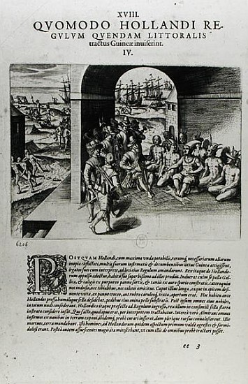 Arrival of the Dutch Leaders in Guinea: The Negotiation for the Purchase of Slaves Destined to be So od Theodore de Bry