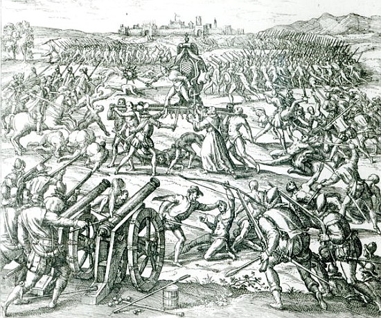 The Battle of Cajamarca od Theodore de Bry