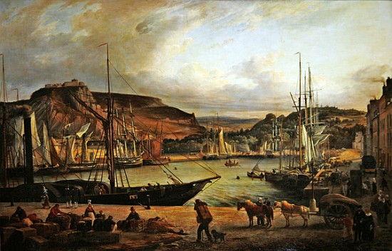 View of the commercial port at Cherbourg od Theodore Deslinieres
