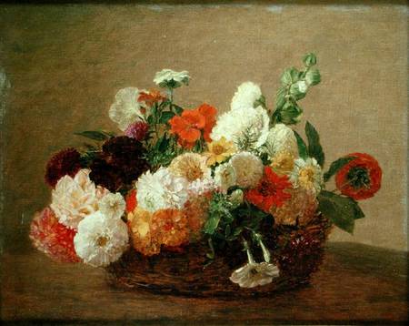 Still life with Flowers od Theodore Fantin-Latour