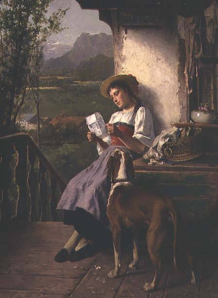 Girl Reading a Letter od Théodore Gérard