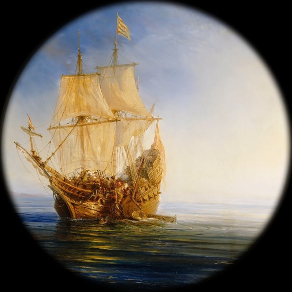 Spanish Galleon taken by the Pirate Pierre le Grand near the coast of Hispaniola, in 1643 od Théodore Gudin