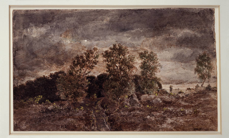 Landscape with thunderstorms od Théodore Rousseau