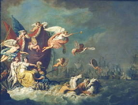Allegorie auf den Sieg von Chesmen 1770 od Theodorus de Roode