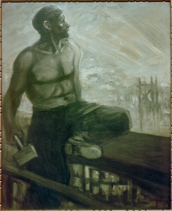 Der Zimmermann oberhalb des Hafens od Théophile-Alexandre Steinlen