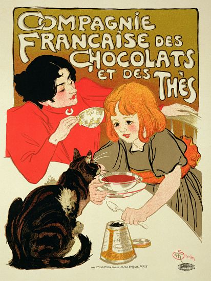 Poster Advertising the French Company of Chocolate and Tea od Théophile-Alexandre Steinlen
