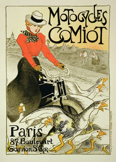 Reproduction of a Poster Advertising Comiot Motorcycles od Théophile-Alexandre Steinlen