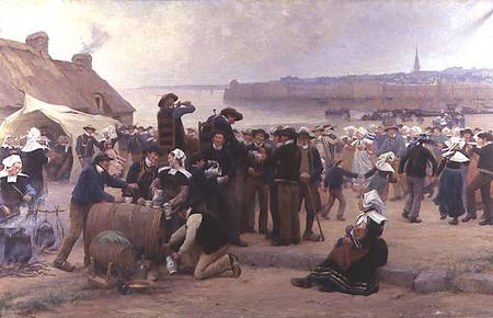 The Pardon in Brittany od Theophile Louis Deyrolle