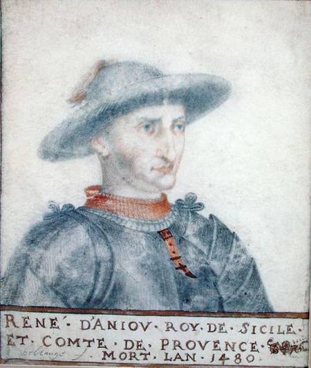Portrait of Rene I (1409-80) Duke of Anjou od Thierry Bellange